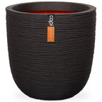 Capi bloempot nature rib 43x41 cm zwart kblr933