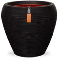 Capi bloempot nature rib taps 42x38 cm zwart kblr362