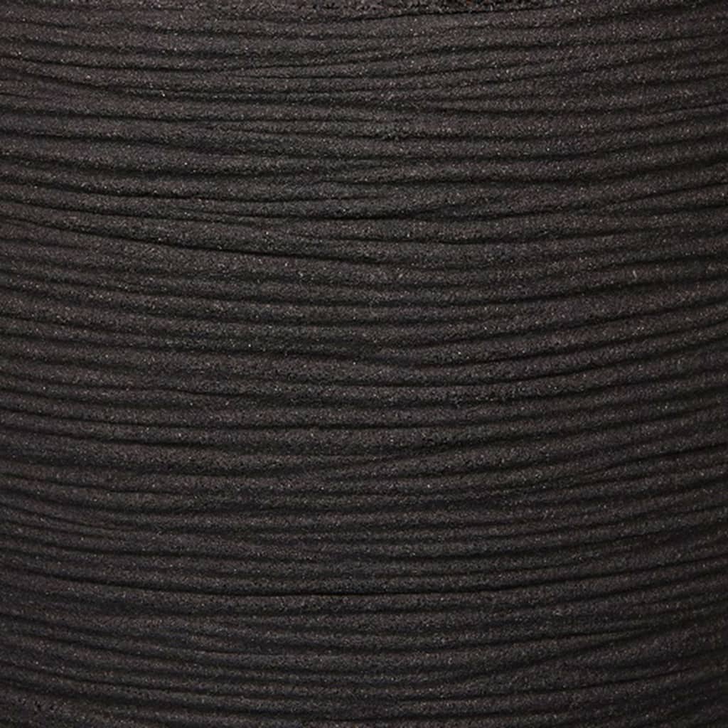 Capi bloempot nature rib taps 42x38 cm zwart kblr362