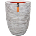Capi Capi Bloempot Nature Rib elegant laag 46x58 cm ivoorkleurig KOFI783
