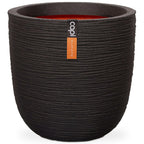 Capi bloempot nature rib 54x52 cm zwart kblr935