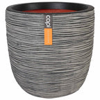Capi bloempot nature rib 43x41 cm antraciet kofz933
