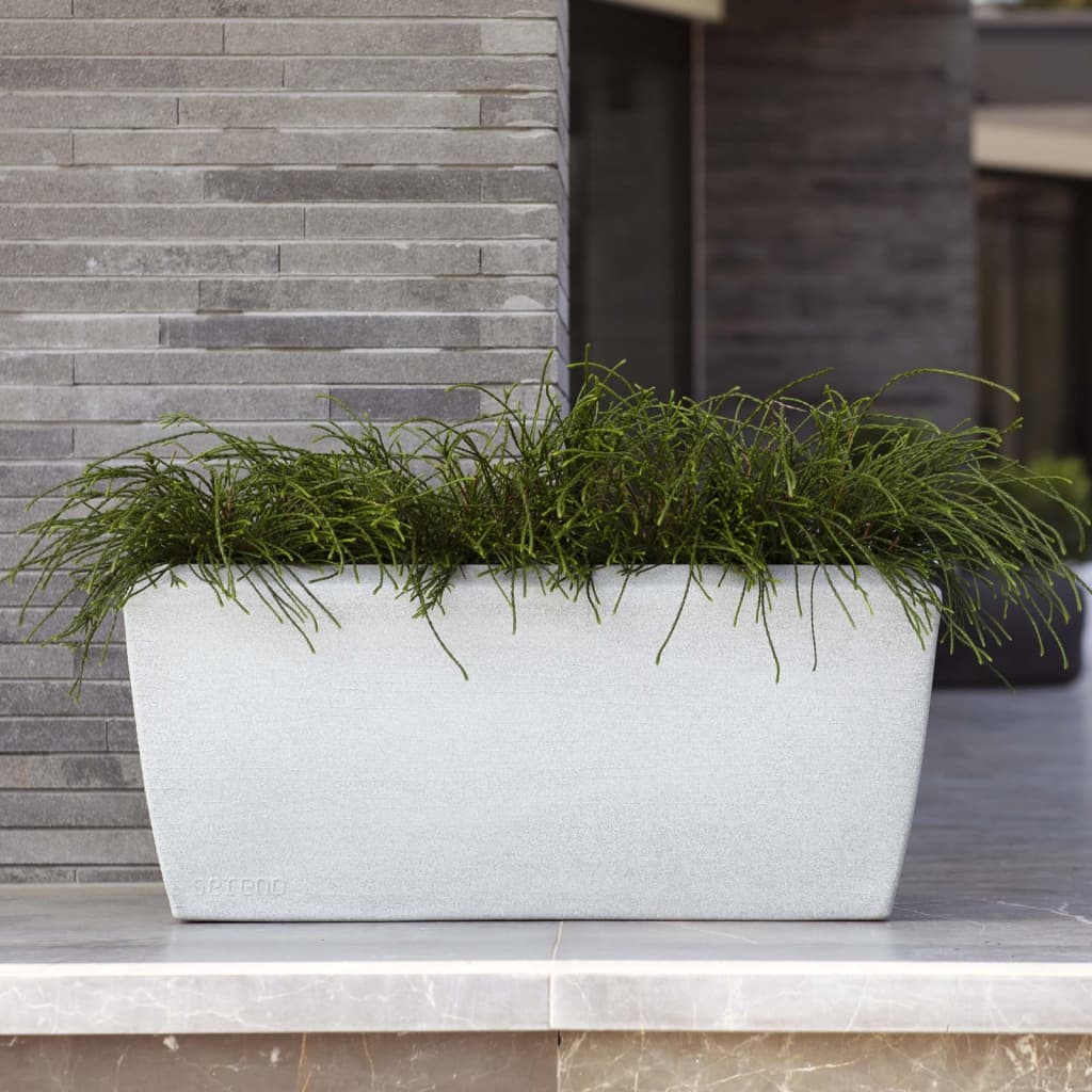 Capi plantenbak arc granite rechthoekig 90x35x40 cm ivoorkleurig