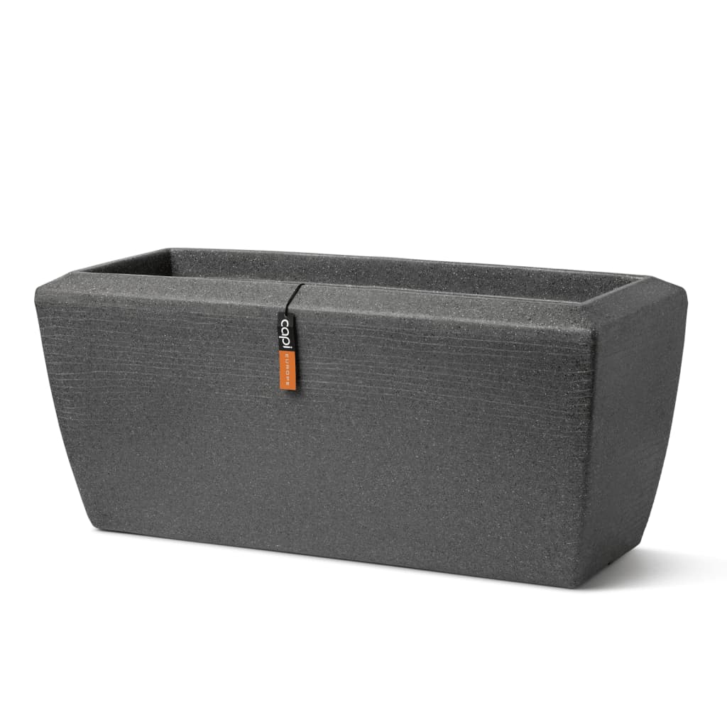 Capi plantenbak arc granite rechthoekig 90x35x40 cm antracietkleurig