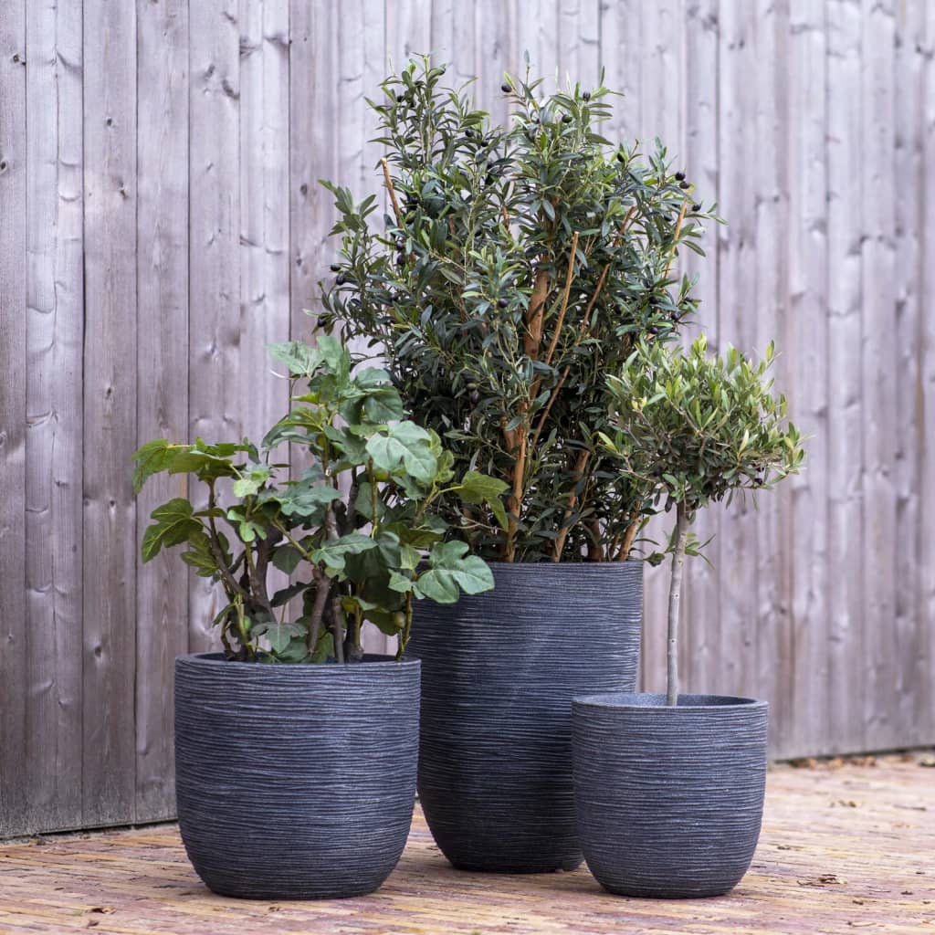 Capi plantenbak waste rib 43x41 cm grijs