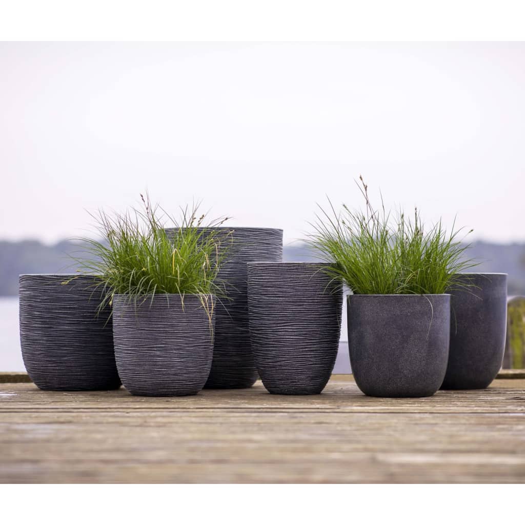 Capi plantenbak waste rib laag elegant 34x46 cm grijs