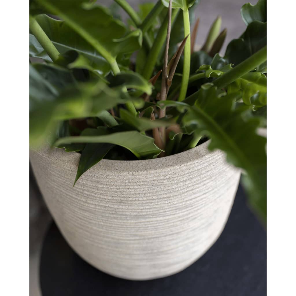 Capi bloempot waste rib 35x34 cm terrazzo beige