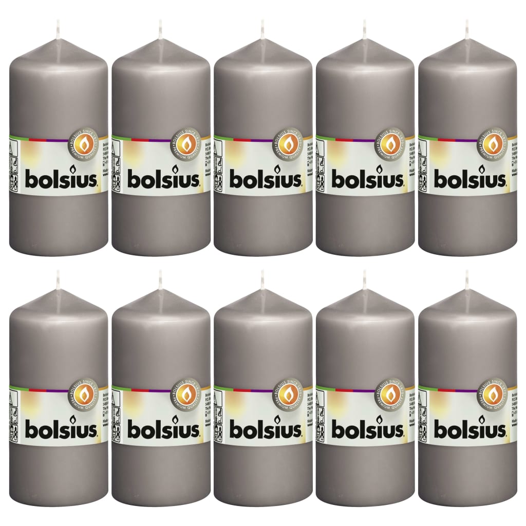 Bolsius stompkaars warmgrijs 120 58mm