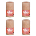 Bolsius Bolsius Stompkaarsen Shine 4 st rustiek 130x68 mm mistroze