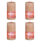 Bolsius Bolsius Stompkaarsen Shine 4 st rustiek 130x68 mm mistroze