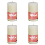 Bolsius Bolsius Stompkaarsen Shine 4 st rustiek 130x68 mm zacht parelkleurig