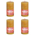 Bolsius Bolsius Stompkaarsen Shine 4 st rustiek 130x68 mm honinggeel
