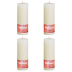 Bolsius Bolsius Stompkaarsen Shine 4 st rustiek 190x68 mm zacht parelkleurig