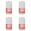 Bolsius bolsius stompkaarsen shine 4 st rustiek 130x68 mm wolkenwit