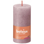 Bolsius Bolsius Stompkaarsen Shine 8 st rustiek 100x50 mm ash rose