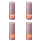 Bolsius Bolsius Stompkaarsen Shine 4 st rustiek 190x68 mm ash rose