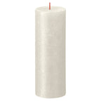 Bolsius Bolsius Stompkaarsen rustiek Shimmer 4 st 190x68 mm ivoorkleurig
