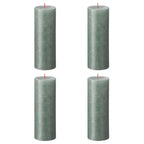 Bolsius Bolsius Stompkaarsen Shimmer 4 st rustiek 190x68 mm oxideblauw
