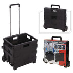H s collection trolley met vouwkrat van pp aluminium