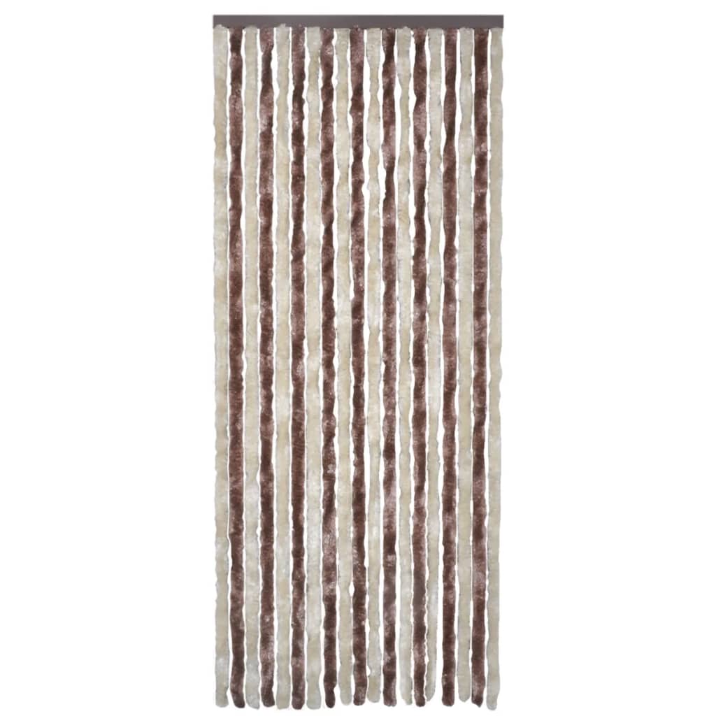 Vidaxl vliegengordijn 90x220 cm chenille beige en lichtbruin