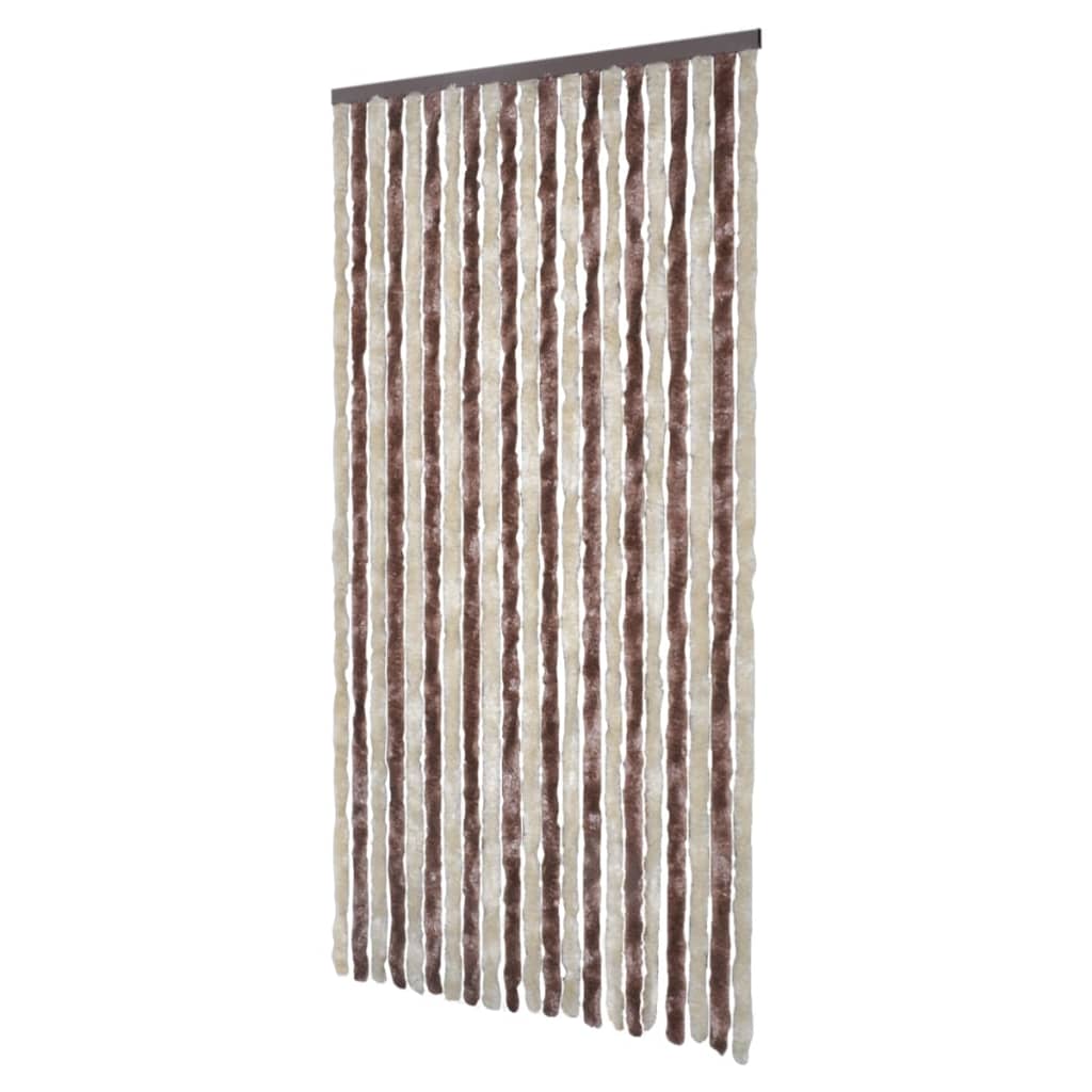 Vidaxl vliegengordijn 100x220 cm chenille beige en lichtbruin