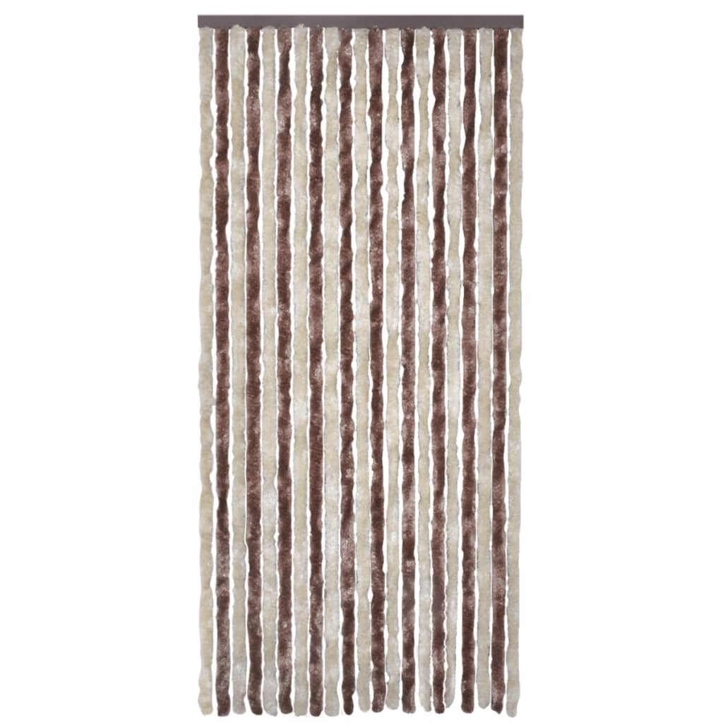 Vidaxl vliegengordijn 100x220 cm chenille beige en lichtbruin