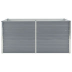 Vidaxl plantenbak verhoogd 160x80x77 cm gegalvaniseerd staal grijs