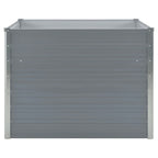 Vidaxl plantenbak verhoogd 100x100x77 cm gegalvaniseerd staal grijs