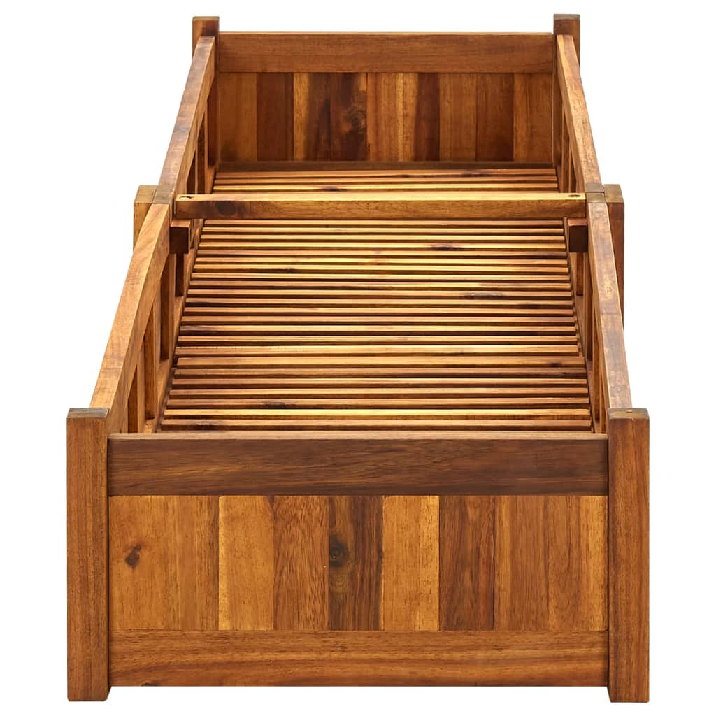Vidaxl plantenbak verhoogd 200x50x25 cm acaciahout