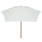 Vidaxl parasol 270x270 cm houten paal crèmewit