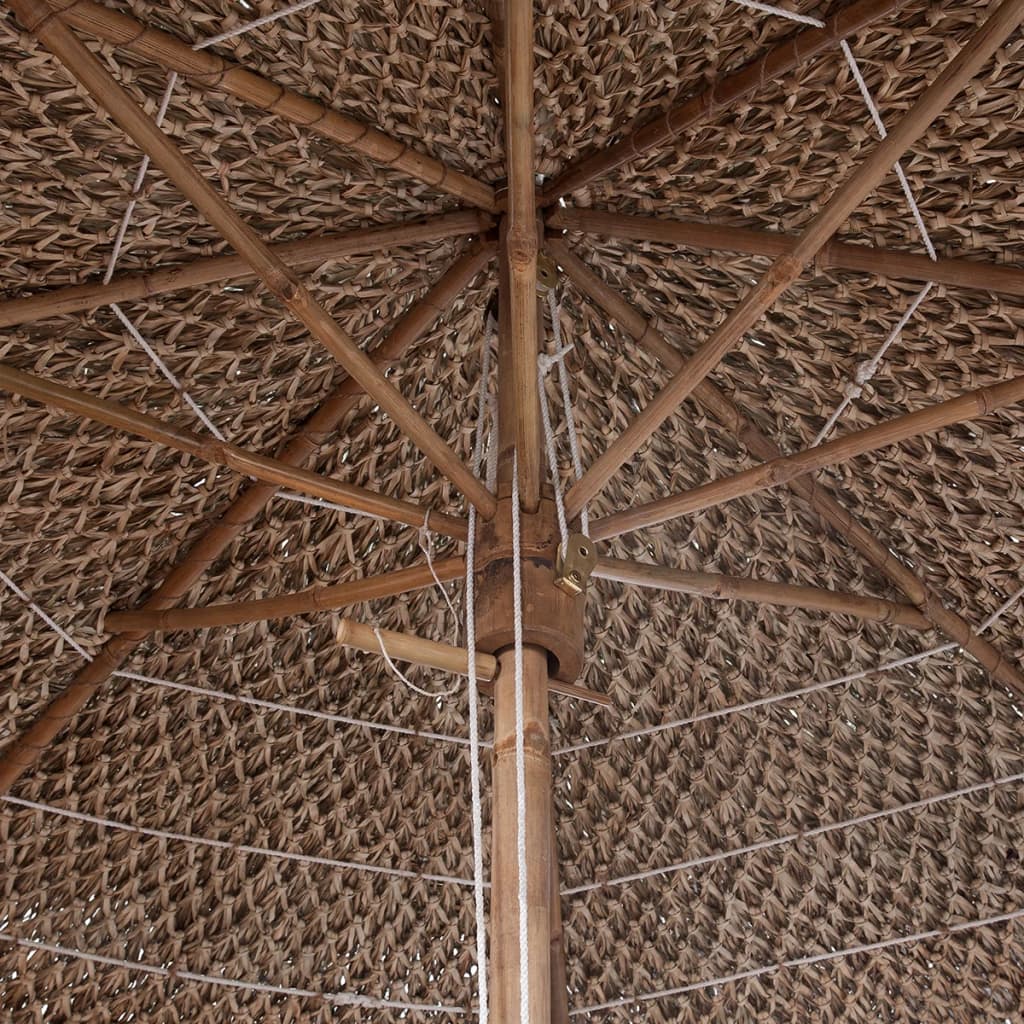 Vidaxl parasol van bamboe met dak van bananenbladeren 210 cm