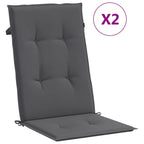Vidaxl tuinstoelkussens rugleuning 2 st 120x50x2 cm stof antraciet