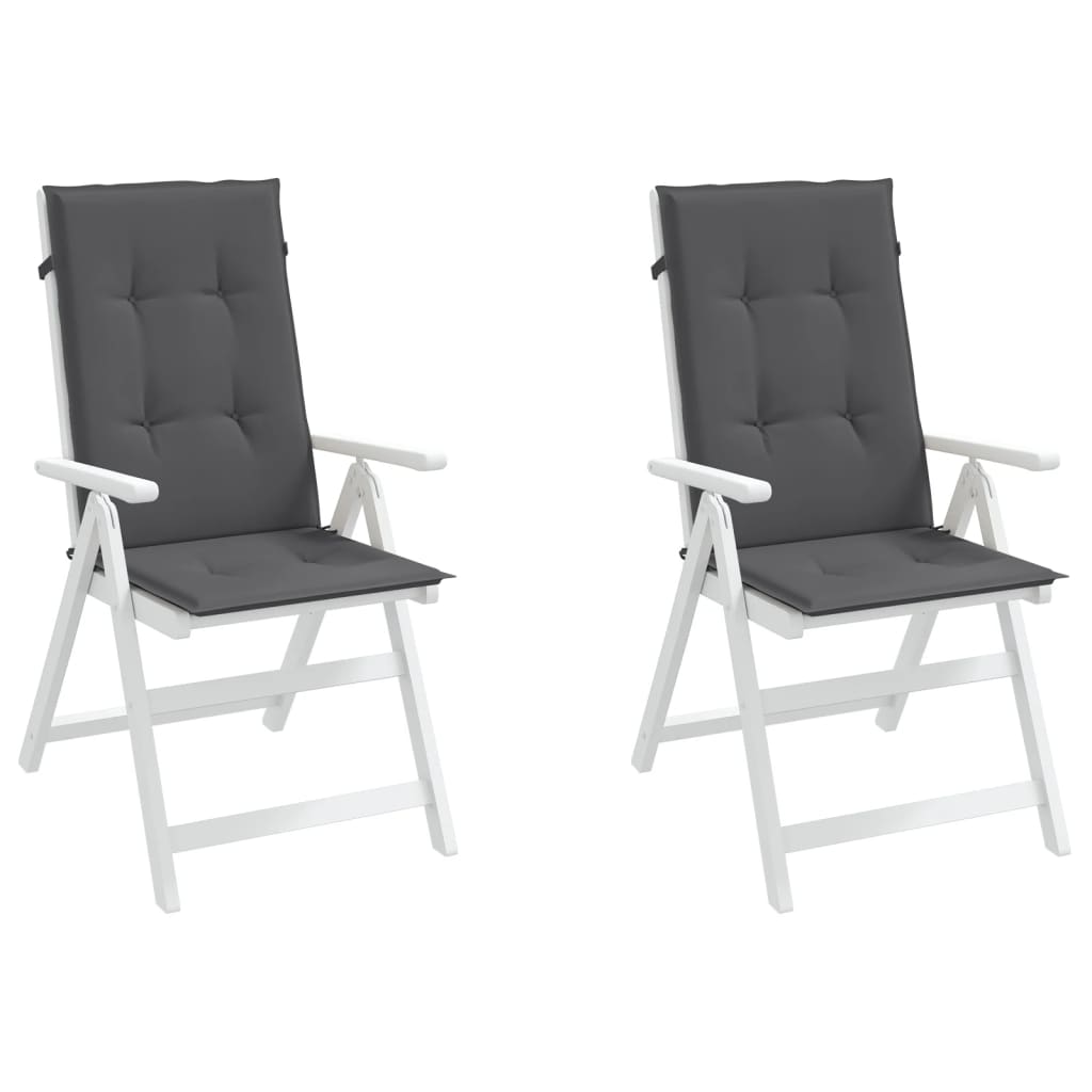 Vidaxl tuinstoelkussens rugleuning 2 st 120x50x2 cm stof antraciet