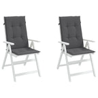 Vidaxl tuinstoelkussens rugleuning 2 st 120x50x2 cm stof antraciet