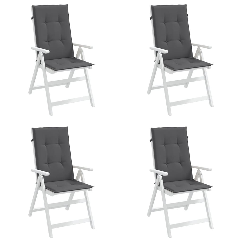 Vidaxl tuinstoelkussens rugleuning 4 st 120x50x3 cm stof antraciet