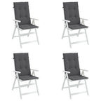 Vidaxl tuinstoelkussens rugleuning 4 st 120x50x3 cm stof antraciet