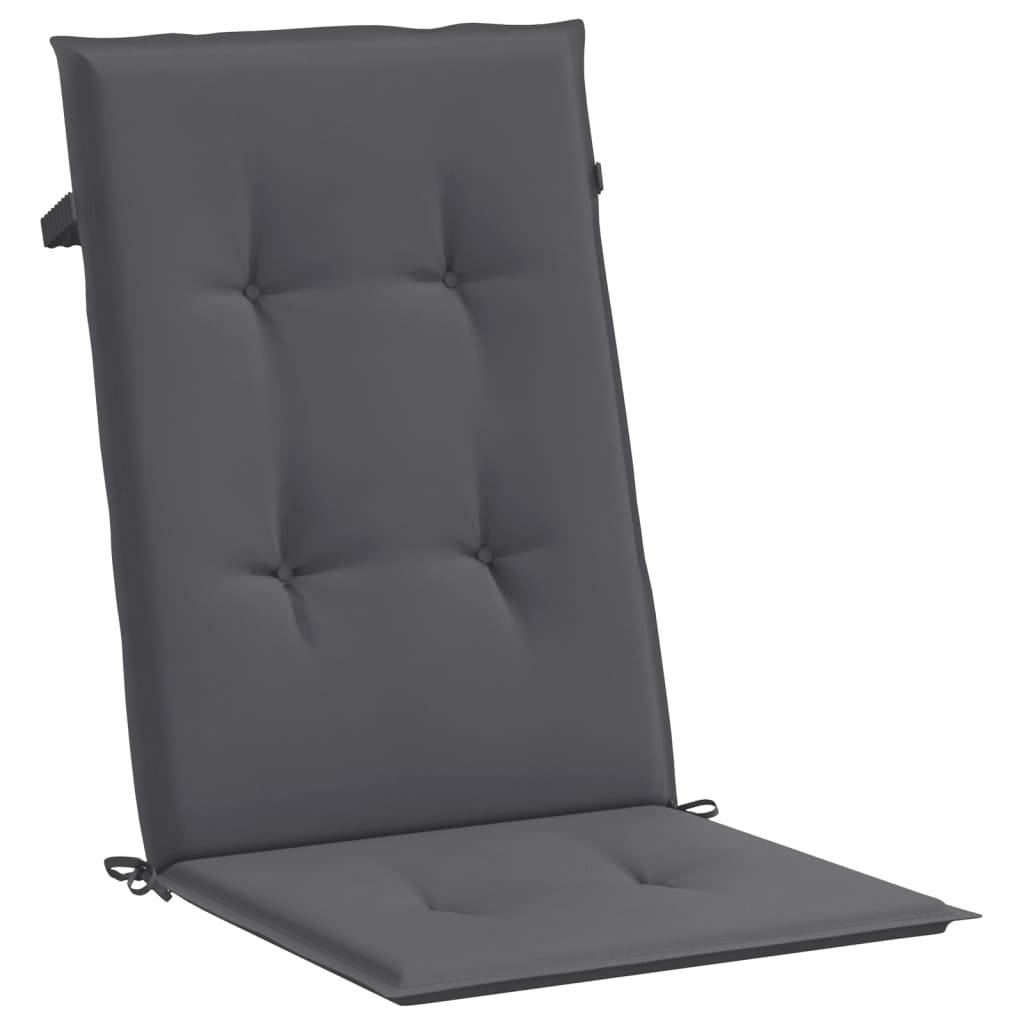 Vidaxl tuinstoelkussens rugleuning 4 st 120x50x3 cm stof antraciet