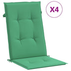 Vidaxl tuinstoelkussens 4 st hoge rug 120x50x3 cm stof groen
