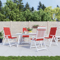 Vidaxl tuinstoelkussens 4 st hoge rug 120x50x3 cm stof rood