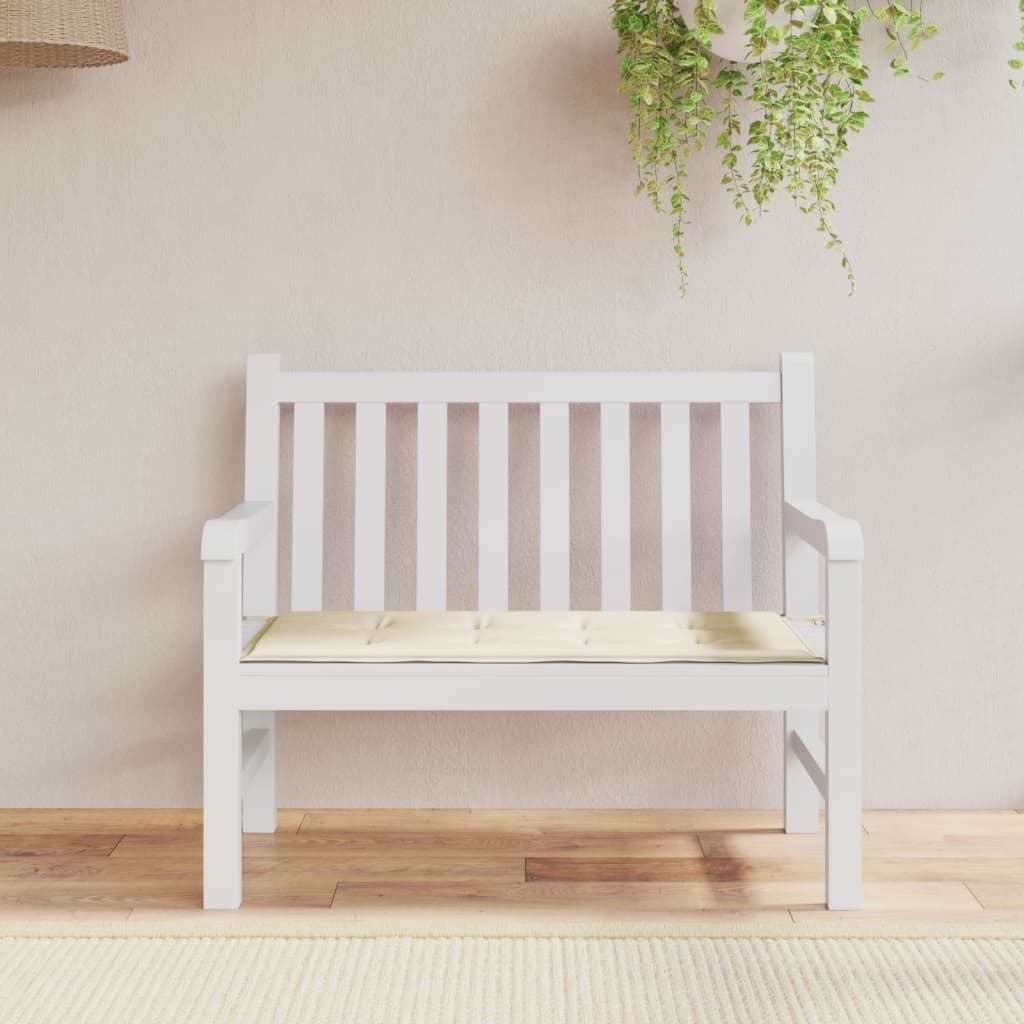 Vidaxl tuinbankkussen 100x50x4 cm oxford stof crèmekleurig