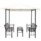 VidaXL Tuinpaviljoen met tafel en bankjes 2,5x1,5x2,4 m