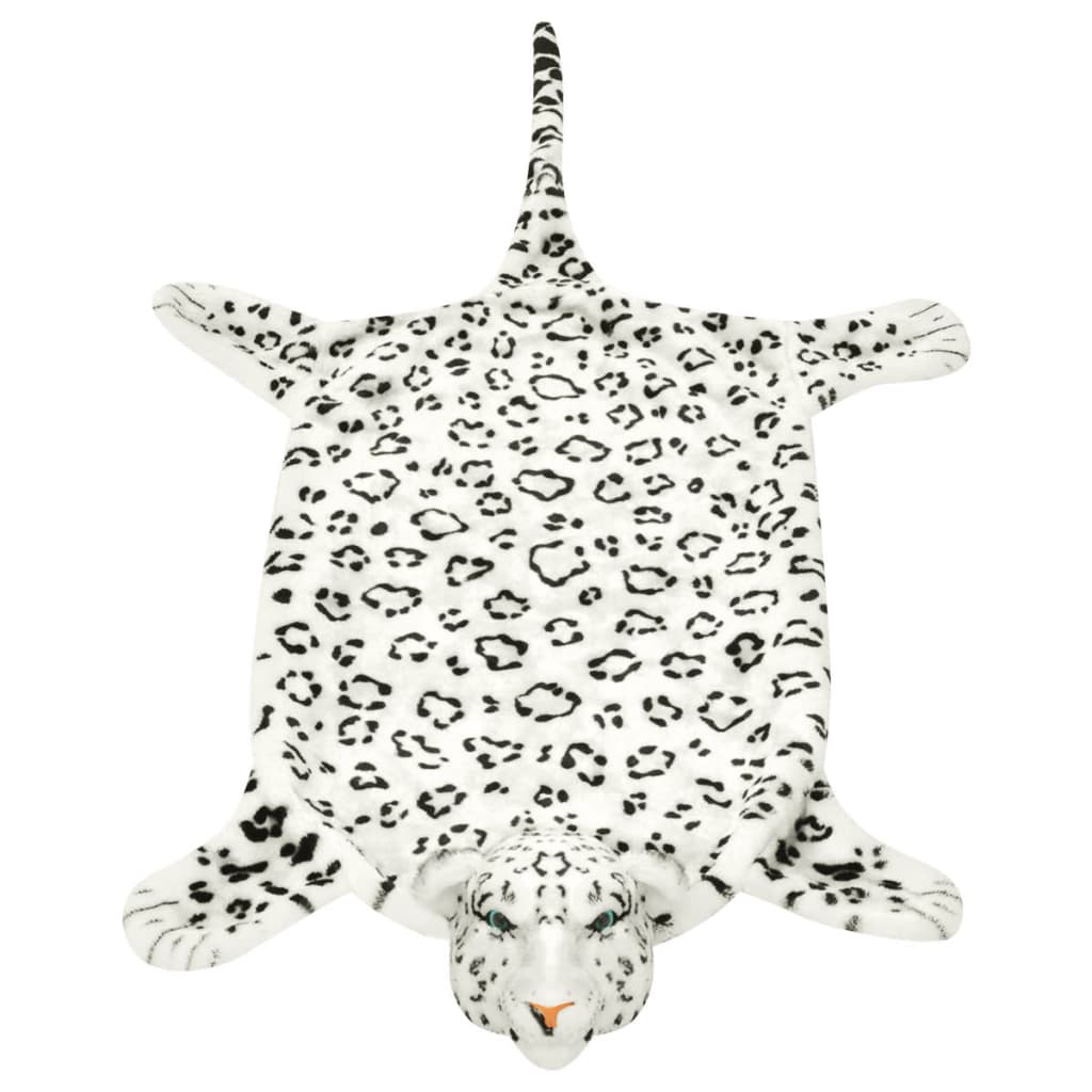 Vidaxl luipaardvloerkleed pluche 139 cm wit