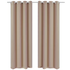 Vidaxl gordijn met metalen ringen verduisterend 270x245 crème