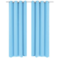 Vidaxl gordijnen met metalen ringen verduisterend 135x245 turquoise 2 st