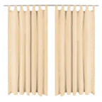 Vidaxl micro-satijnen gordijnen met lussen 140x245 cm beige 2 st