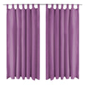 Vidaxl micro-satijnen gordijnen met lussen 140x225 cm lila 2 st