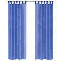 Vidaxl gordijnen voile 140x225 cm koningsblauw 2 st
