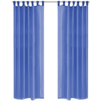 Vidaxl gordijnen voile 140x225 cm koningsblauw 2 st