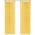Vidaxl gordijnen voile 140x175 cm geel 2 st