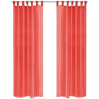Vidaxl gordijnen voile 140x225 cm rood 2 st
